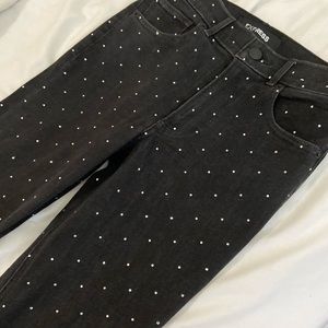 Express jeans with diamond bedding